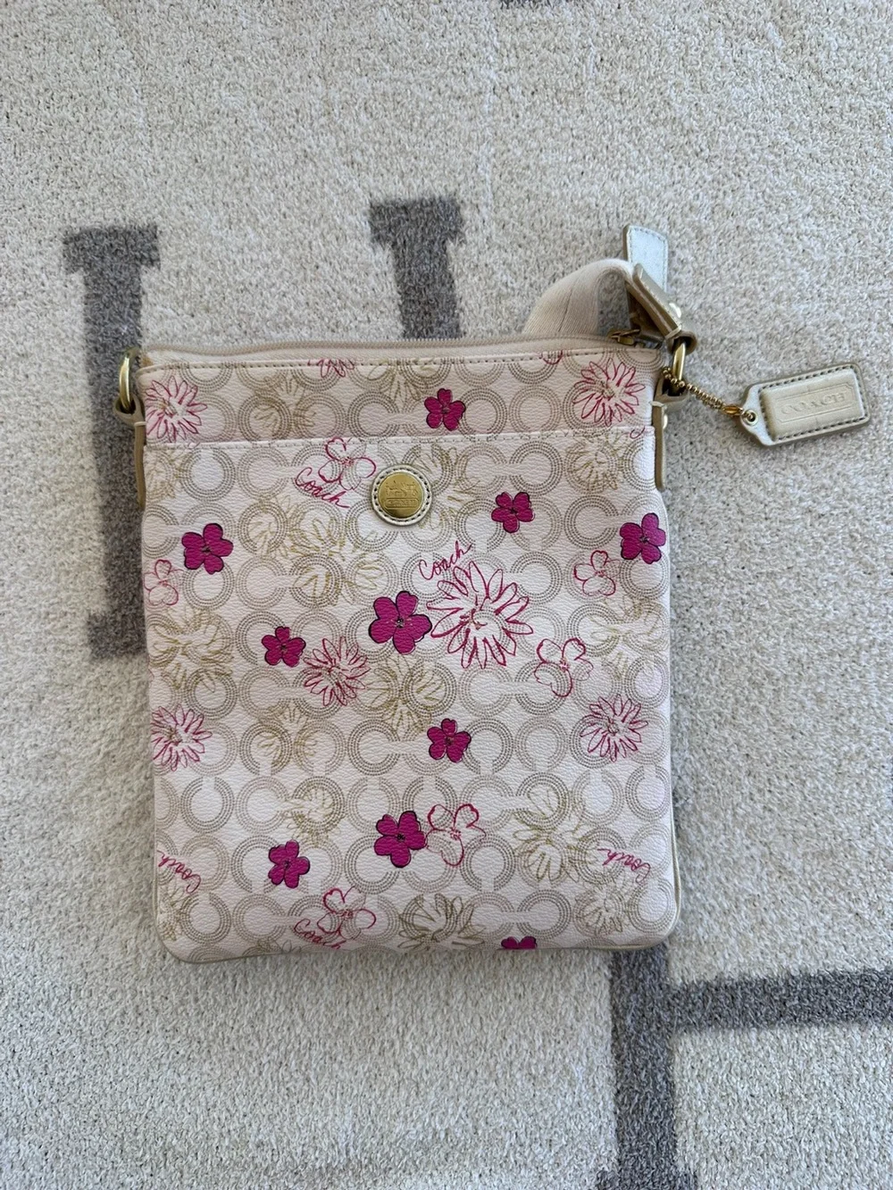 Floral coach crossbody bag